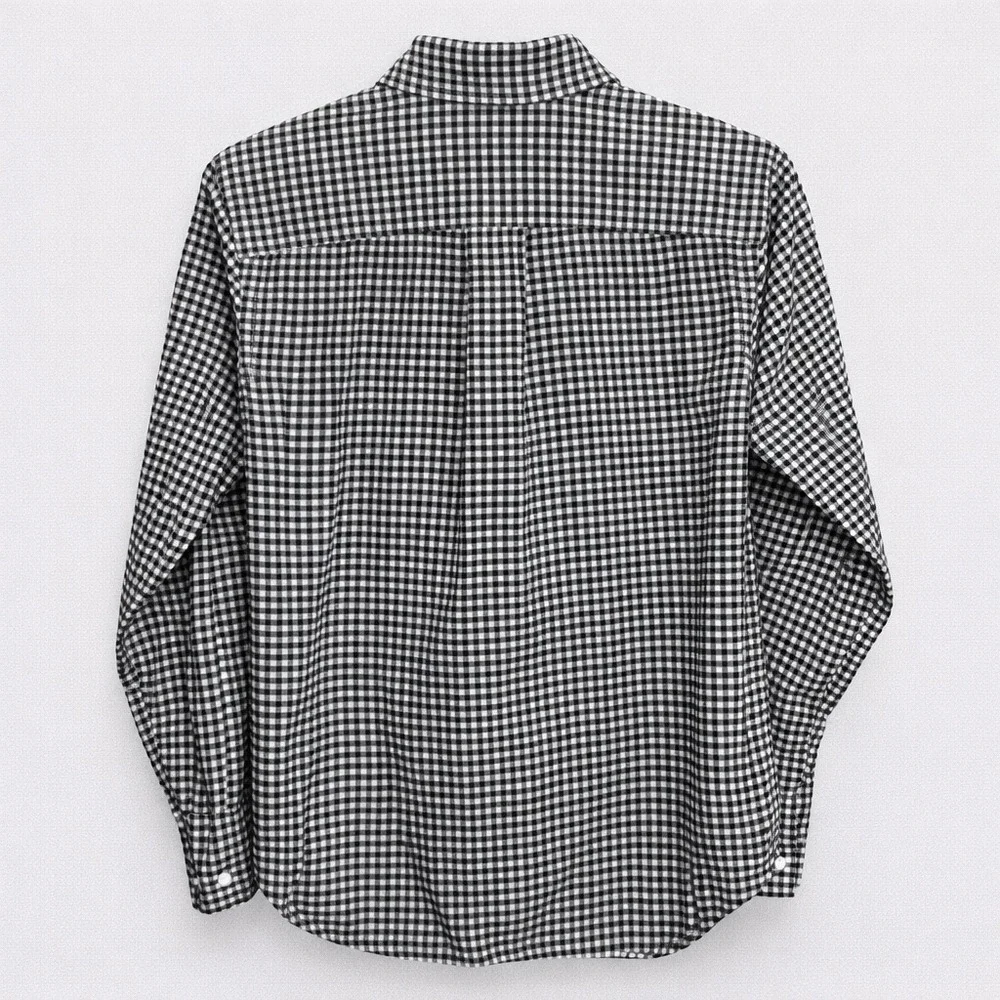 Kids Ralph‎ Lauren Black Gingham Button Down Shirt Red Pony Logo Size M 10-12